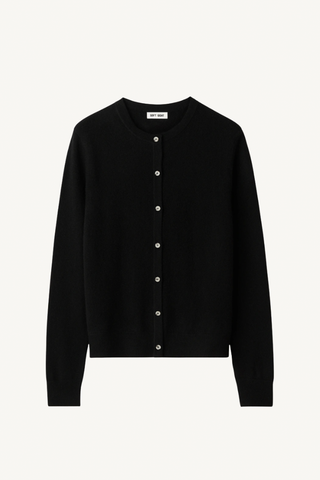 long sleeve cardigan - black