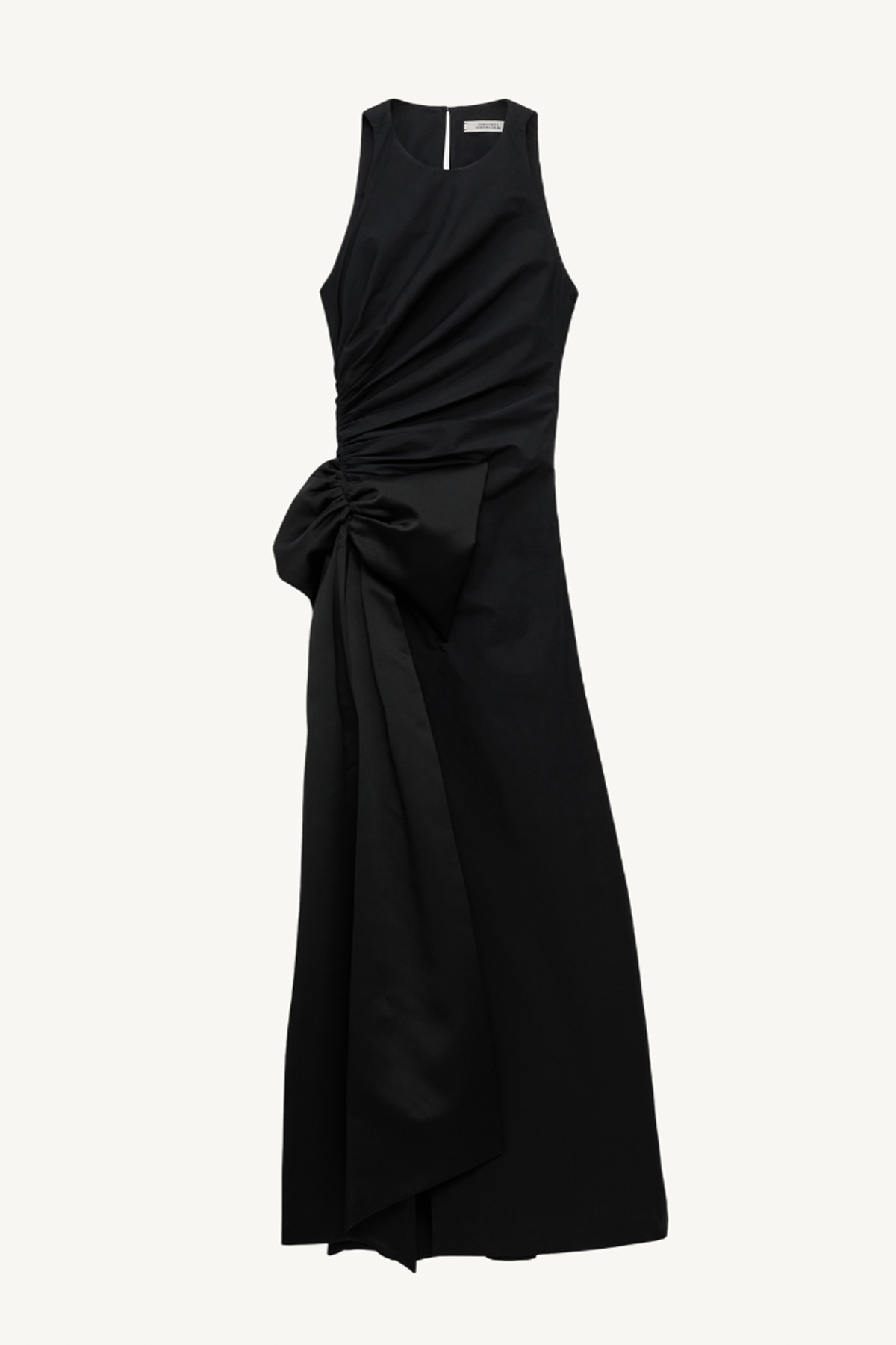 poplin power dress - pure black