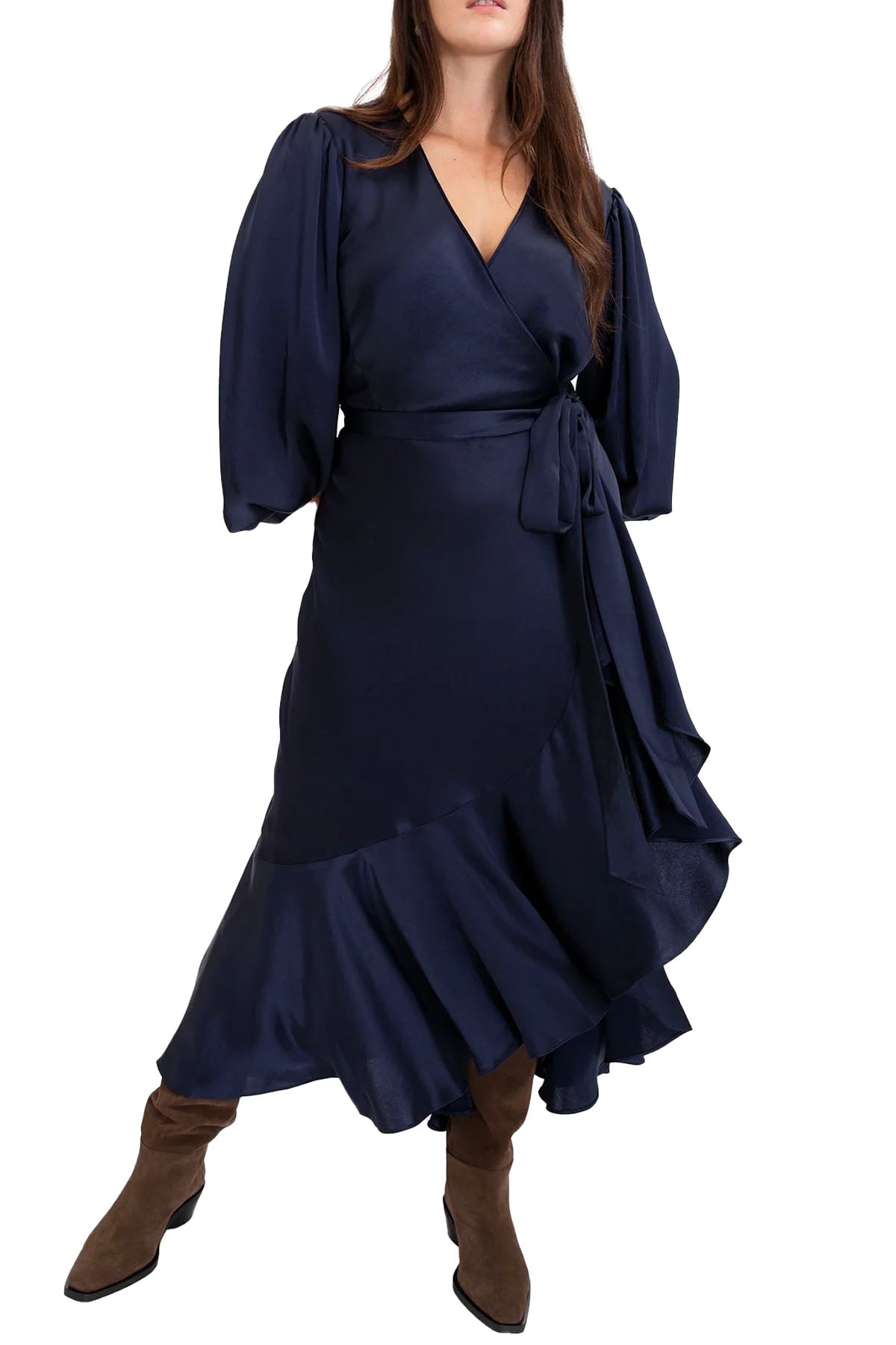 long sleeve blaire dress - anthracite