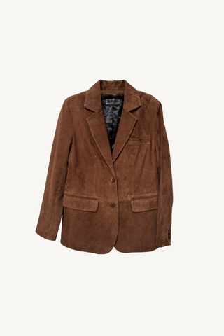 classic blazer - dark cognac