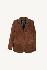 classic blazer - dark cognac