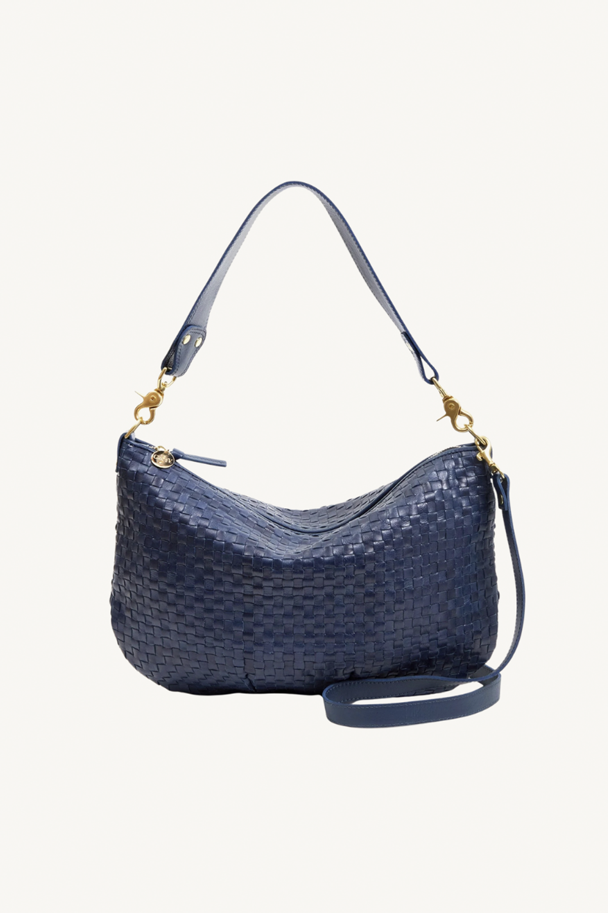 moyen messenger - bleu marine woven checker