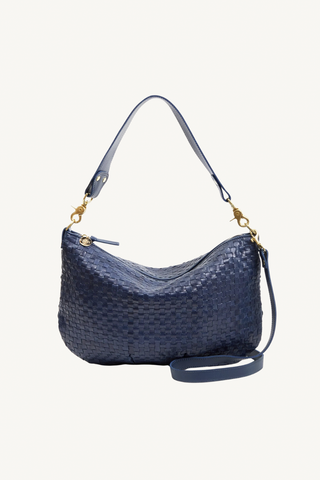 moyen messenger - bleu marine woven checker