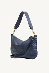 moyen messenger - bleu marine woven checker