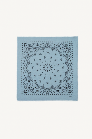 hachiko bandana scarf - bleu vintage