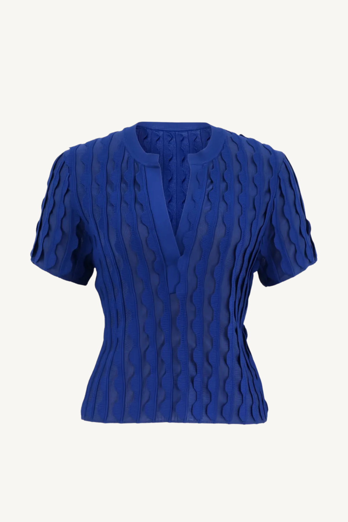 mallorie knit polo - blueberry