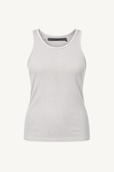 cotton rib boy tank - champagne