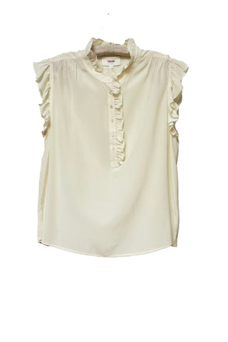 brenna silk top - white agate