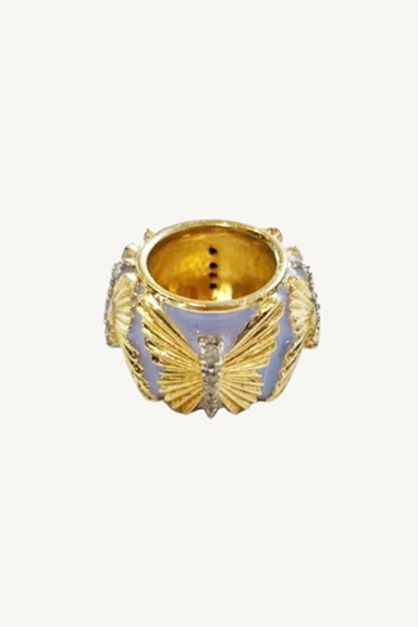 lavender and gold butterfly bead