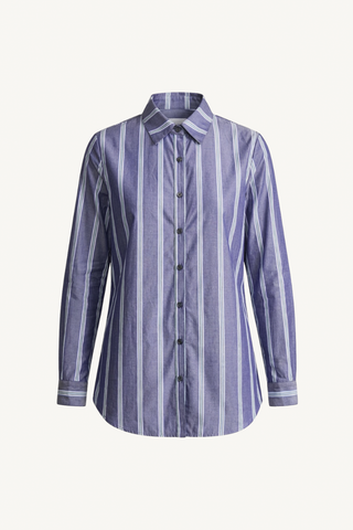 sodi wrap button up - indigo stripe