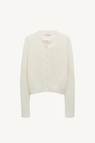 luxury love cardigan - camellia white