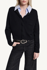 elegant statements cardigan - pure black