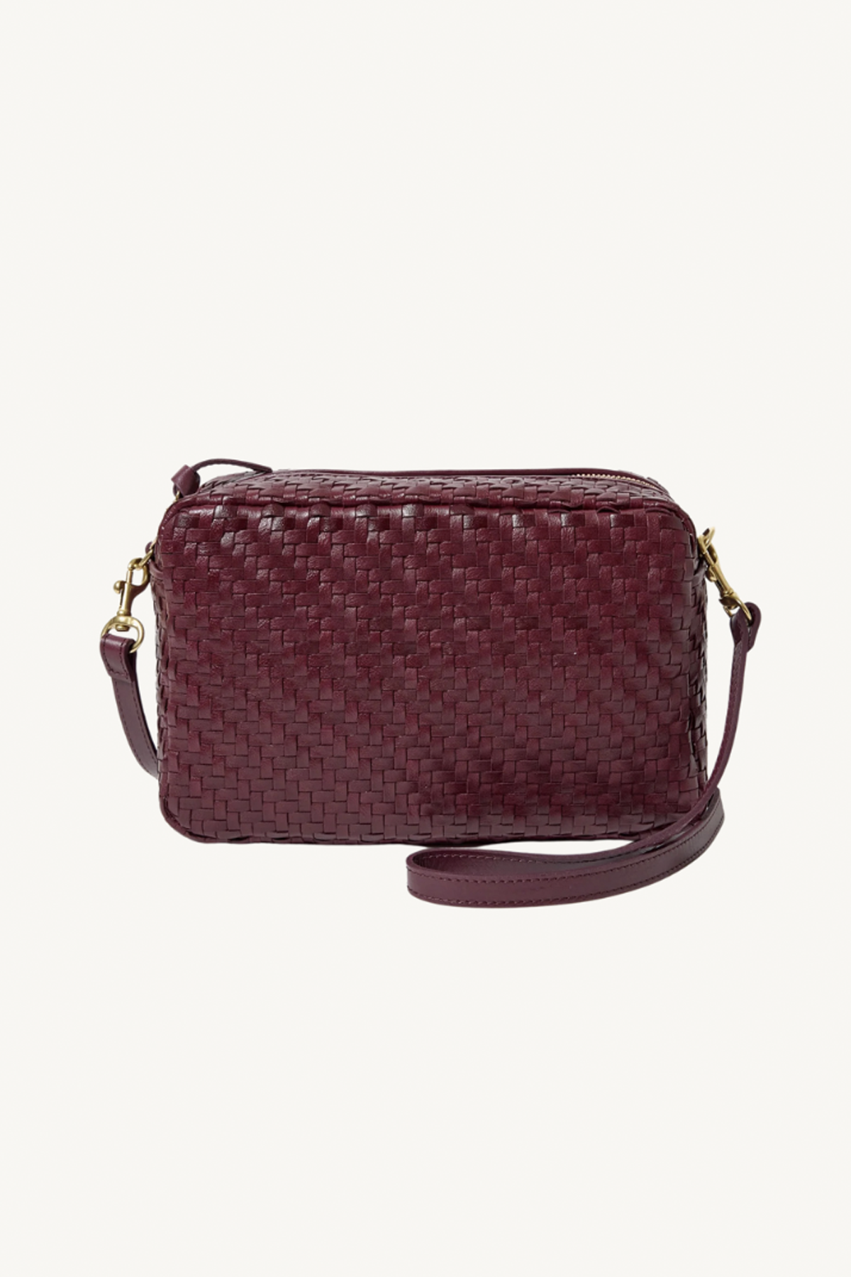 marisol bag - cassis woven zig zag