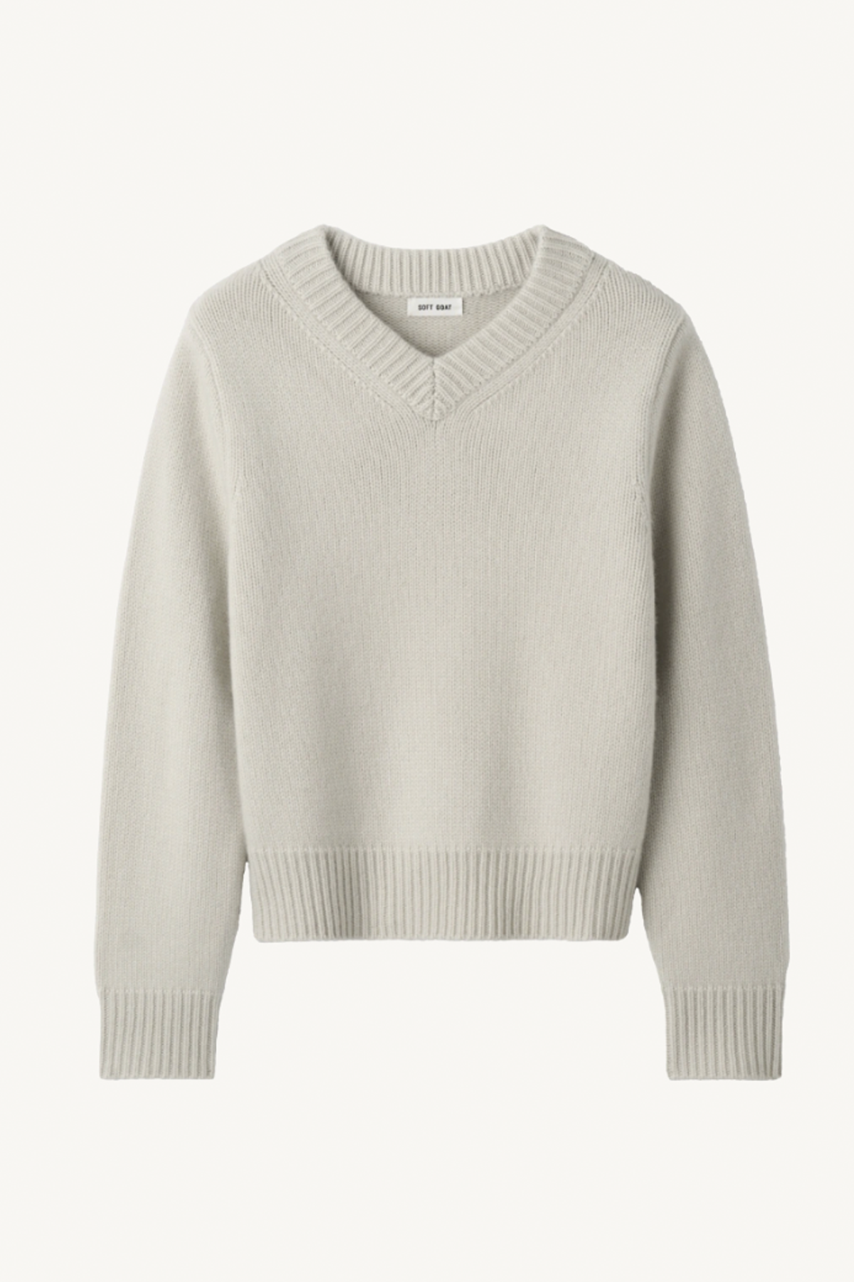 chunky v-neck - chalk