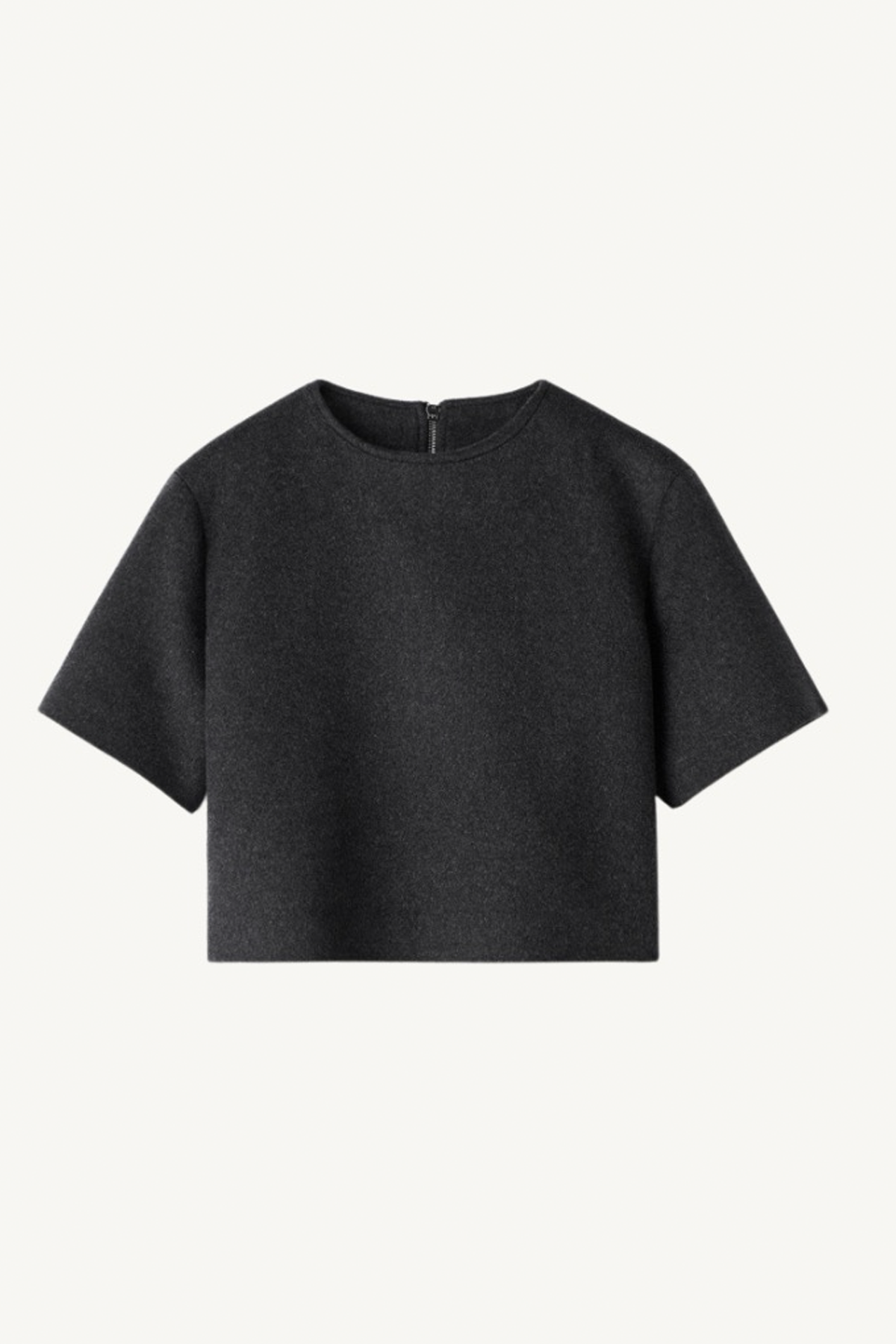 woven top - charcoal