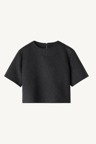 woven top - charcoal