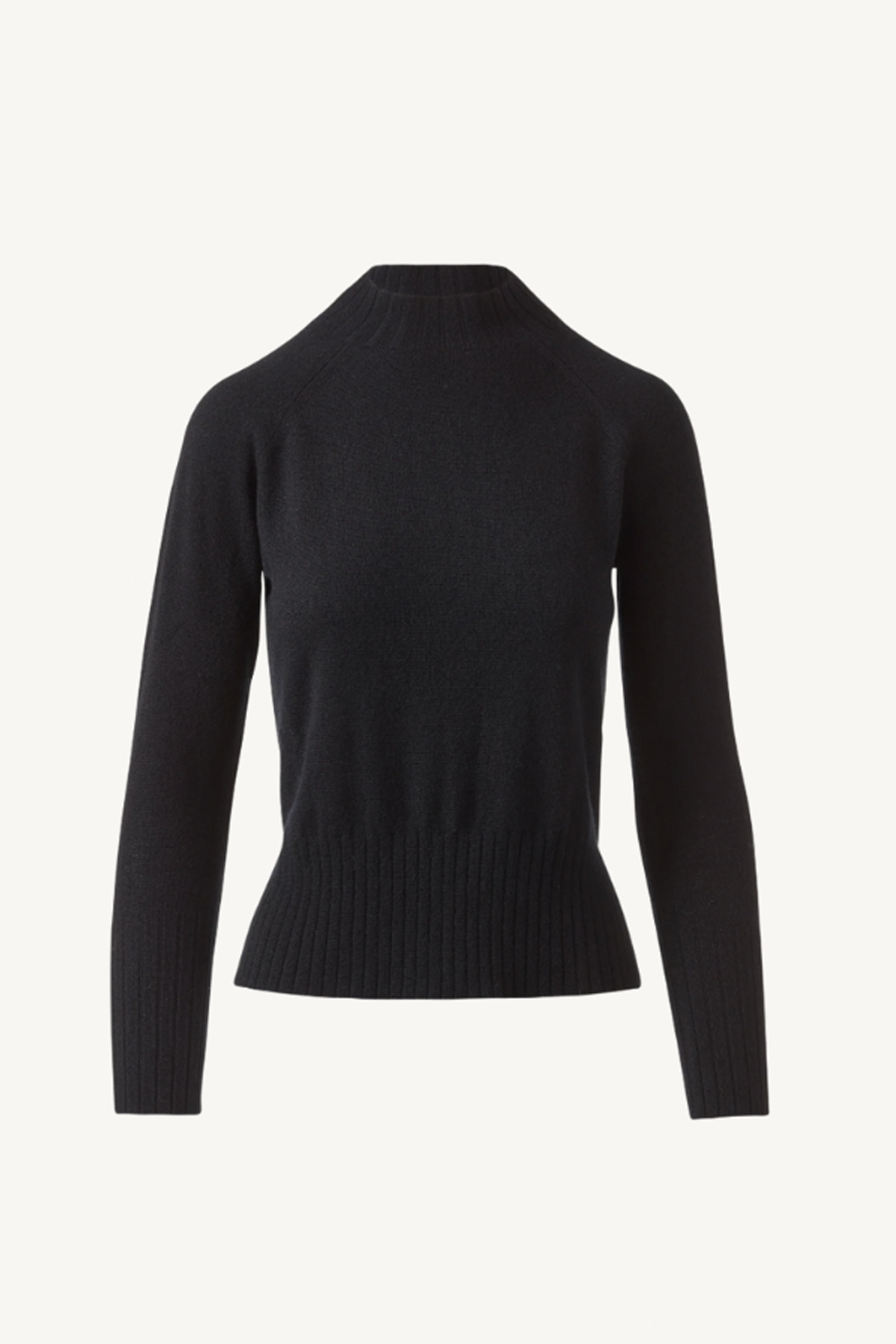 hi low rib funnel neck - chocolate