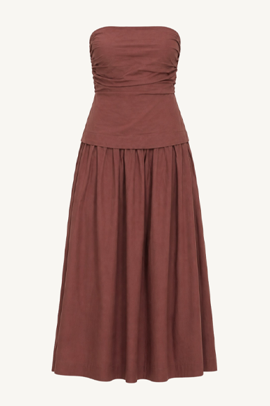 clara dress - adobe brown