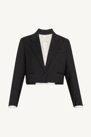 the cocktail blazer - black stripe