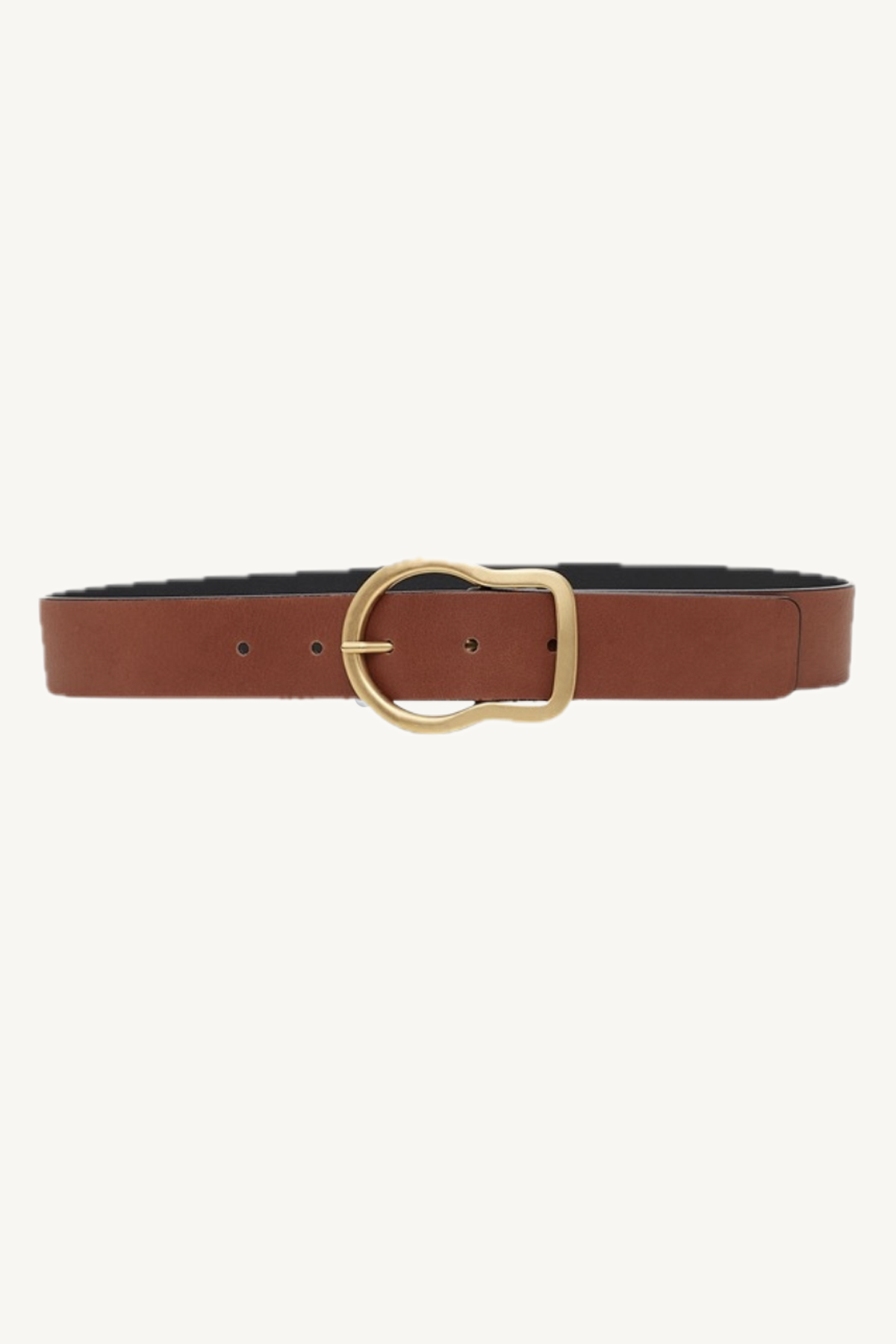 bold statement belt - cognac