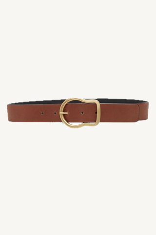 bold statement belt - cognac