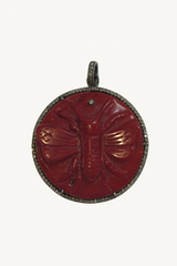 carved bee pendant