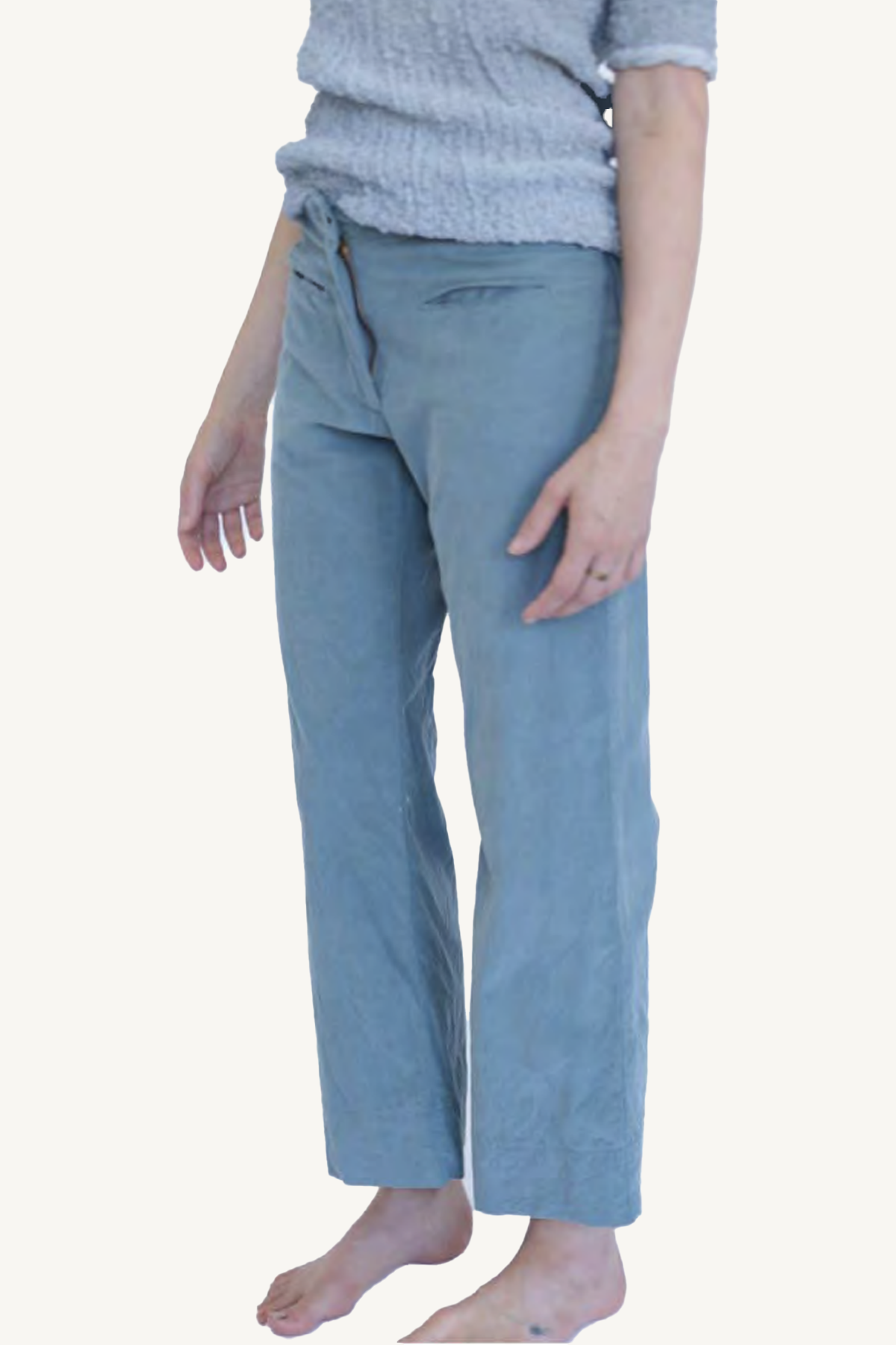 corduroy trousers - sea