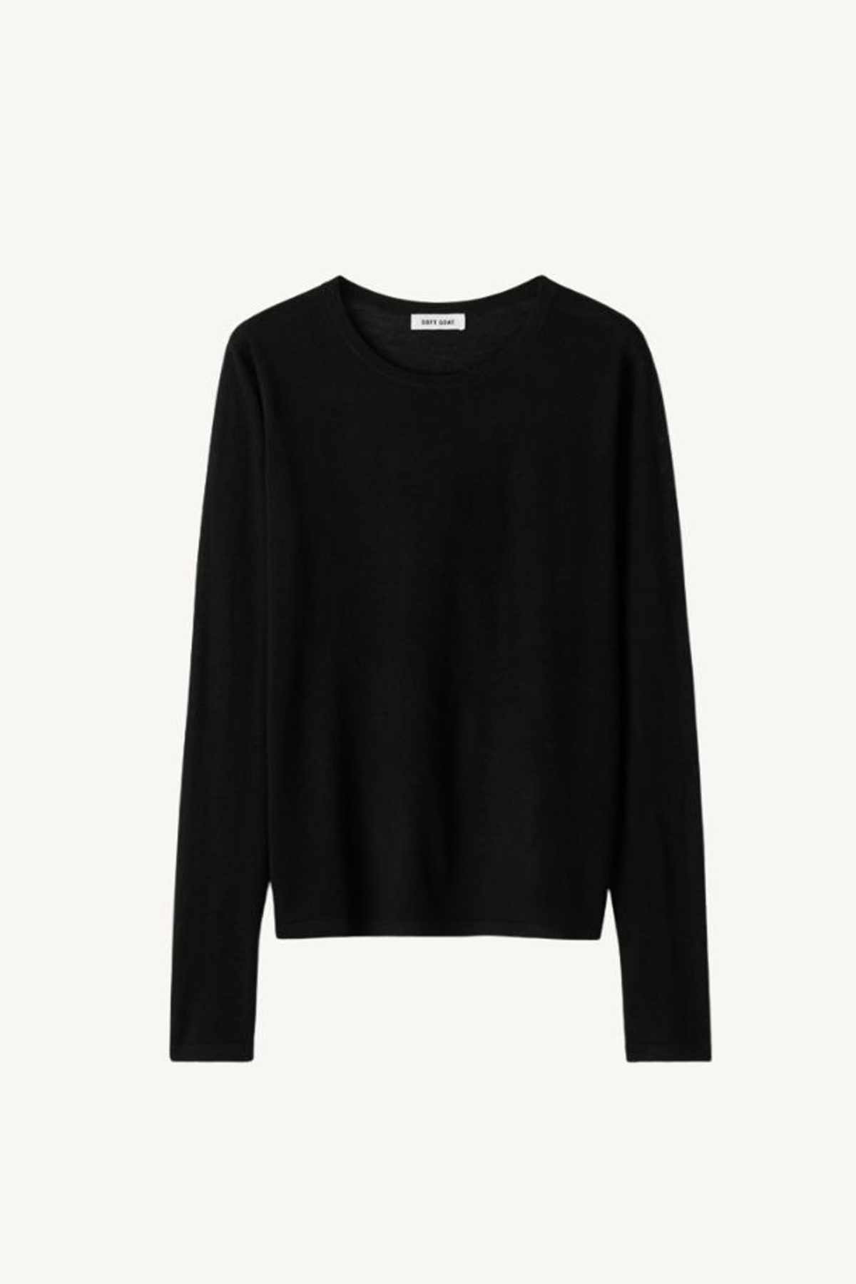 featherlight crewneck - black