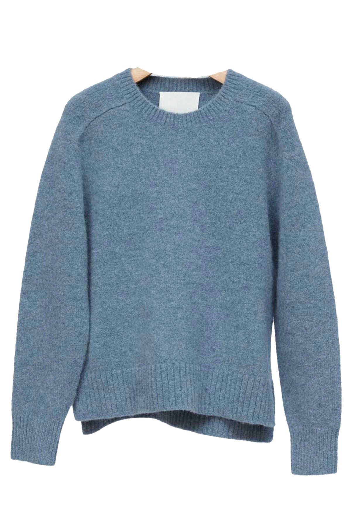 long sleeve crewneck sweater - slate blue