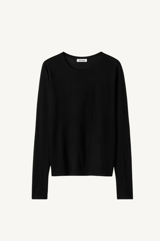 featherlight crewneck - black