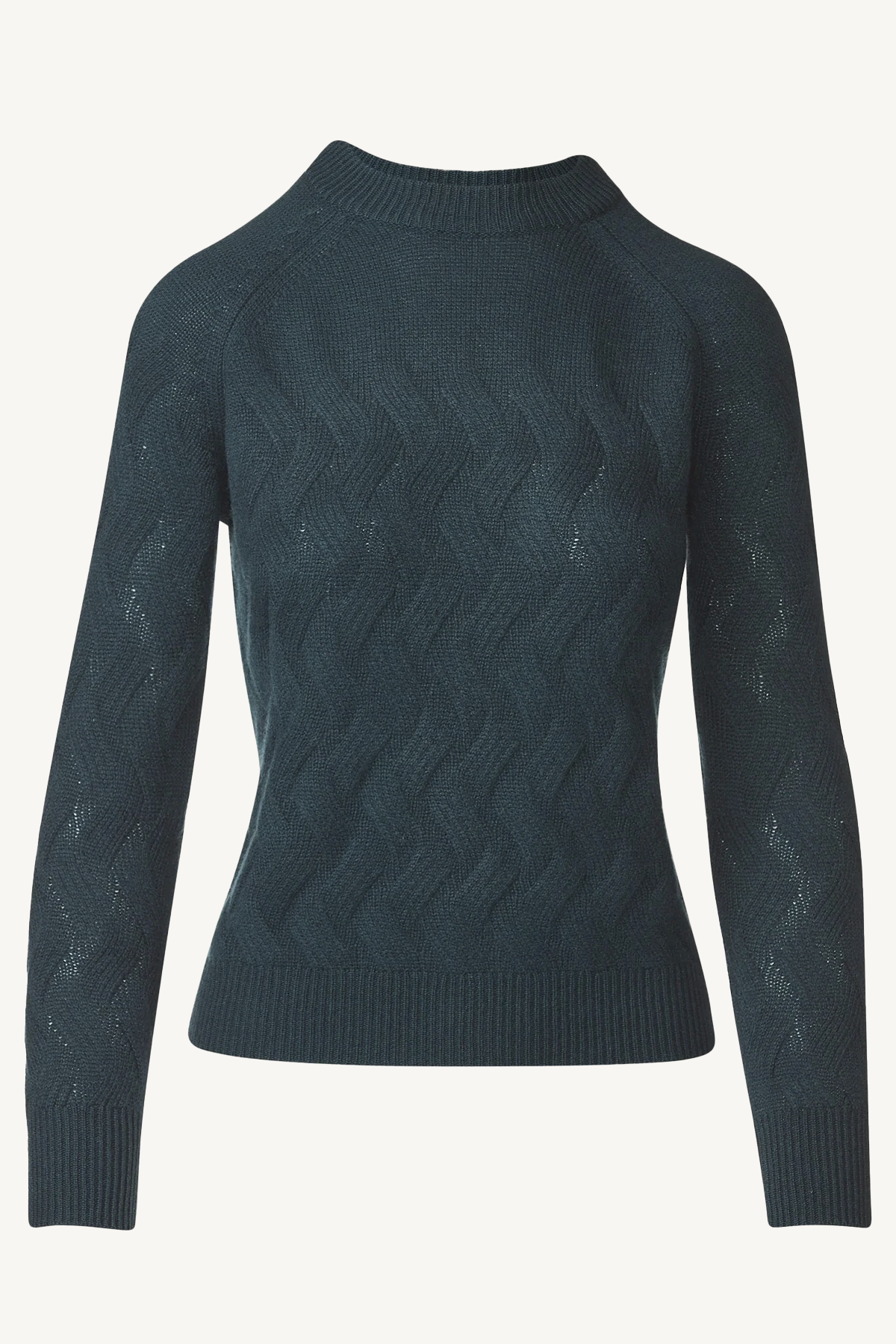 wandering cable crew sweater - cypress