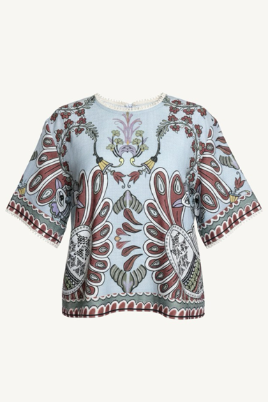 dakota top - blue multicolor