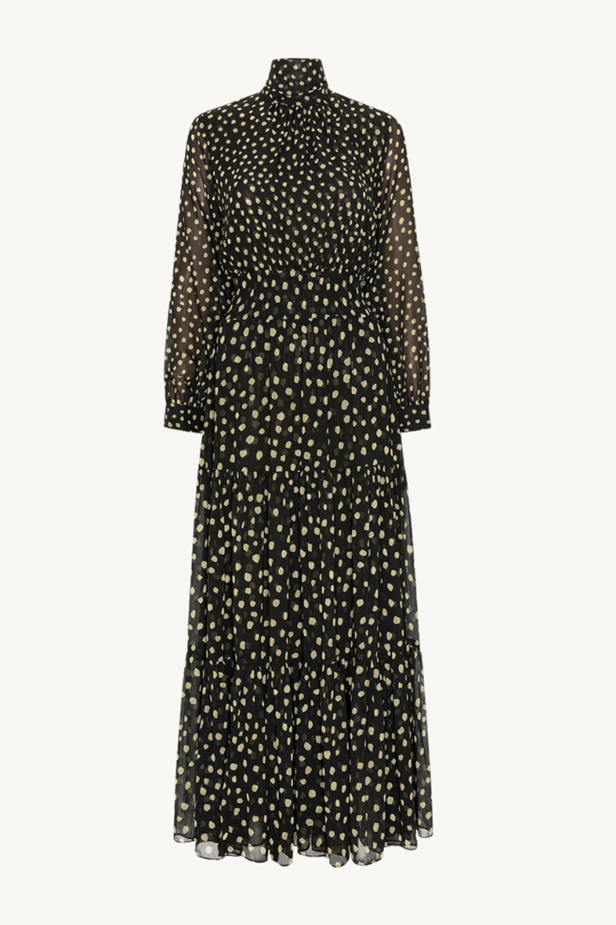 daphne dress - golden polka dot mix