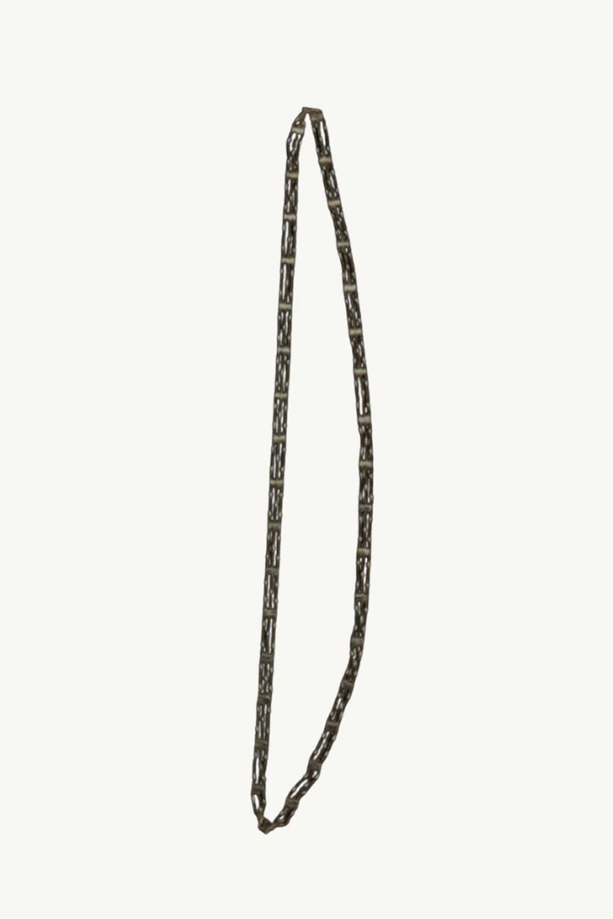 dice necklace - brass and silver