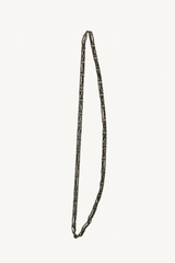 dice necklace - brass and silver