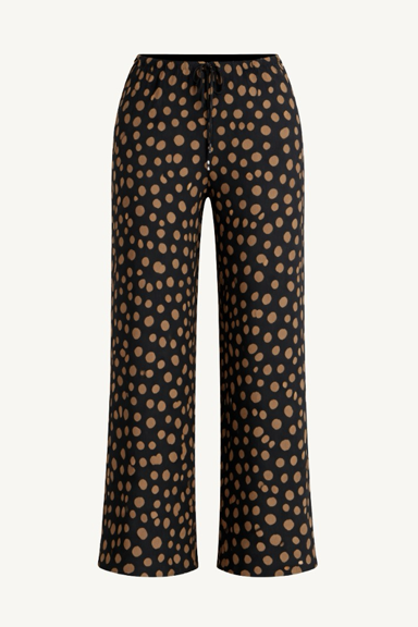 inka bias pant - yayoi black and camel