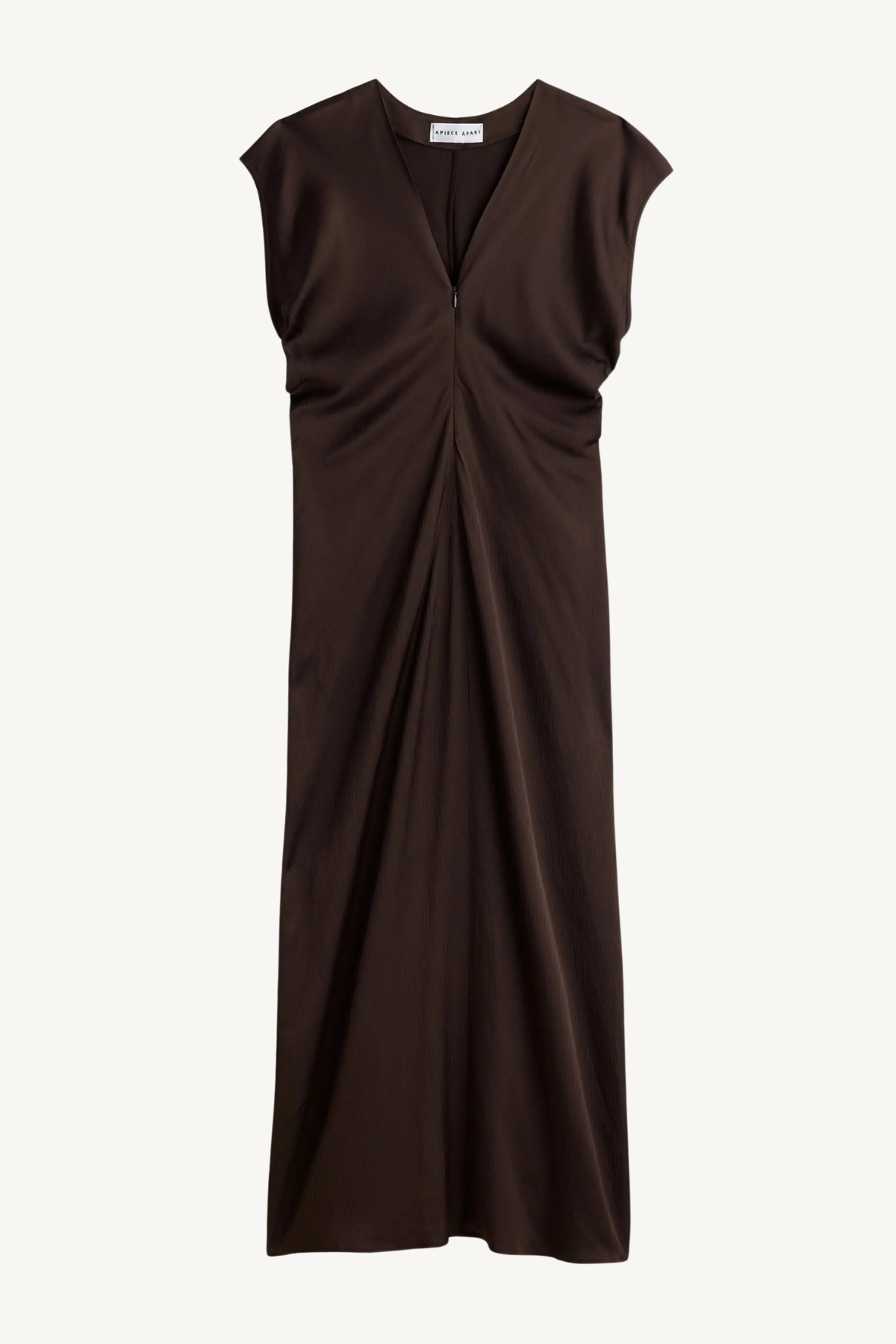 monde drape bias maxi dress - black coffee