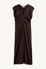 monde drape bias maxi dress - black coffee