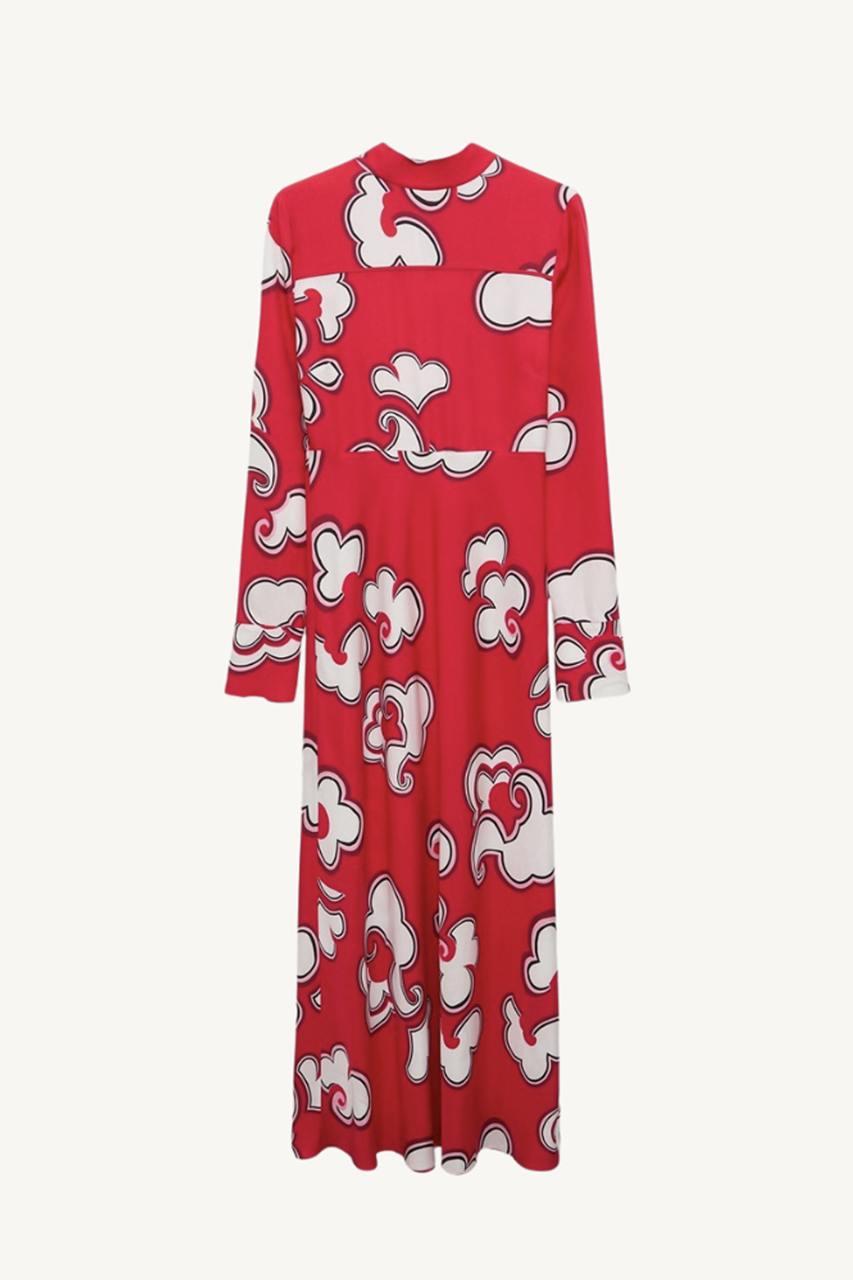 soft florals dress - red white