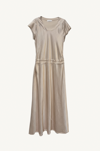 bias cut dress - silver peony