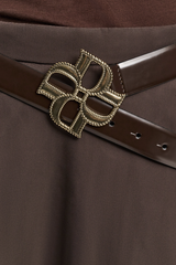 subtle shine d rose belt - chocolate tweed