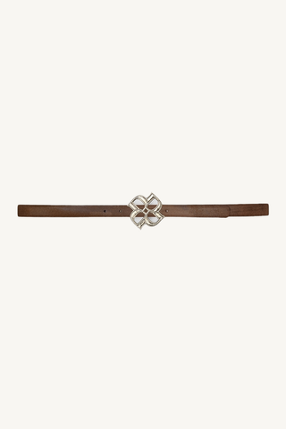 vintage rose belt - dark chocolate