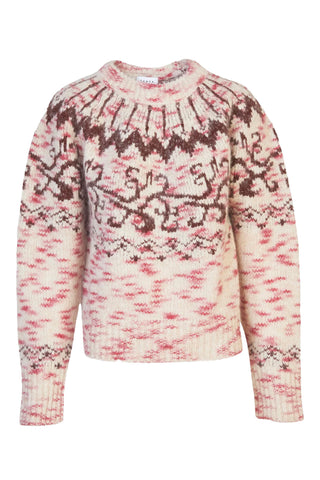 duke fair isle sweater - magenta multi