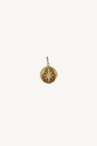 gold sunburst locket