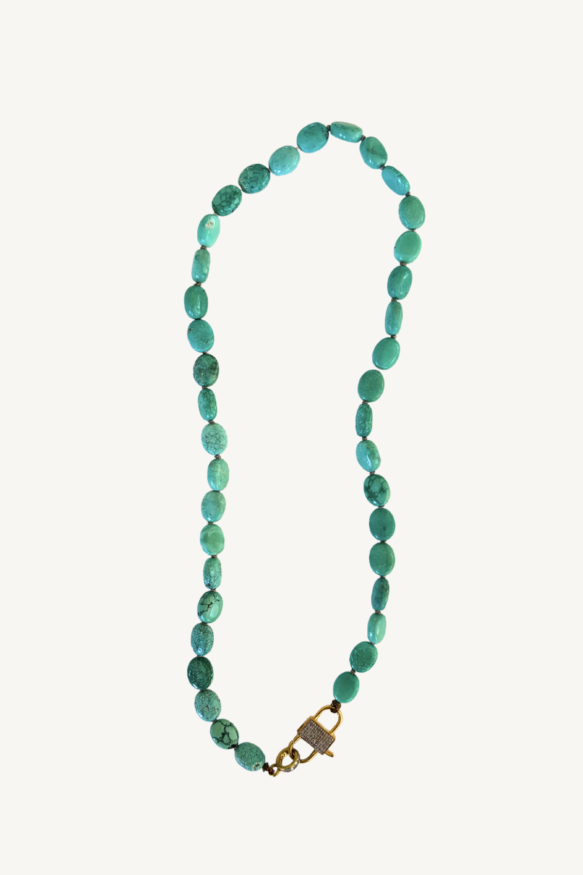 turquoise necklace with diamond clasp