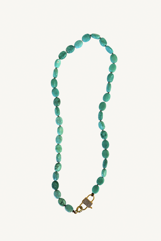 turquoise necklace with diamond clasp