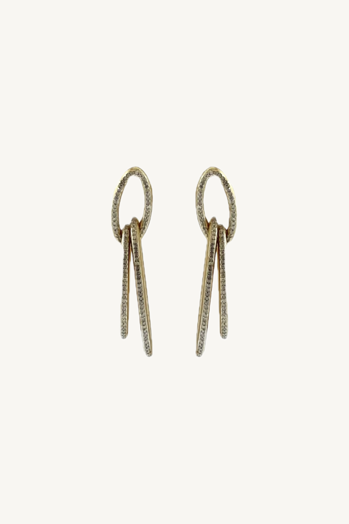 diamond link earrings