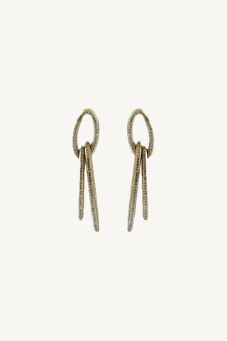 diamond link earrings