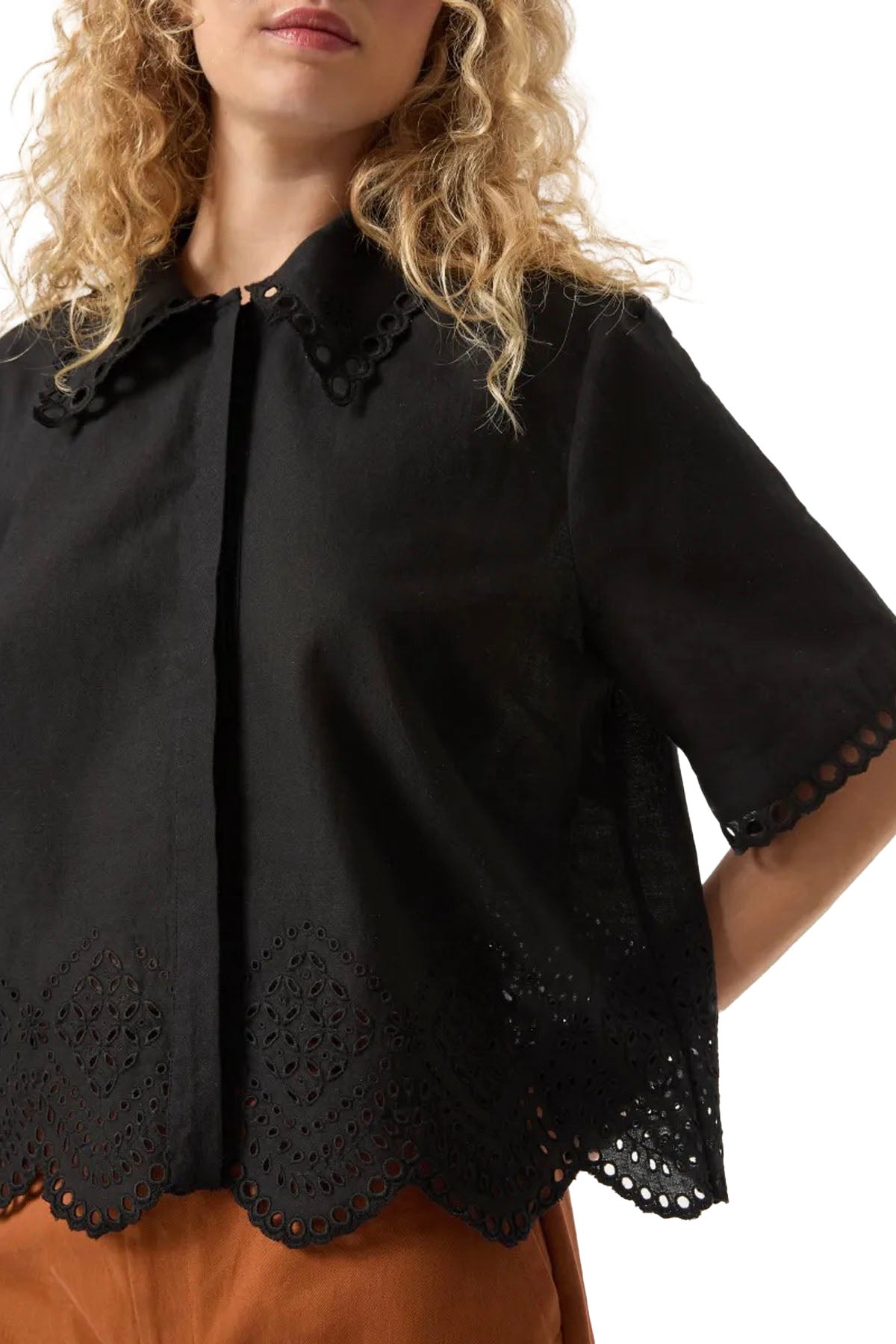 elisa top - ink bastille eyelet