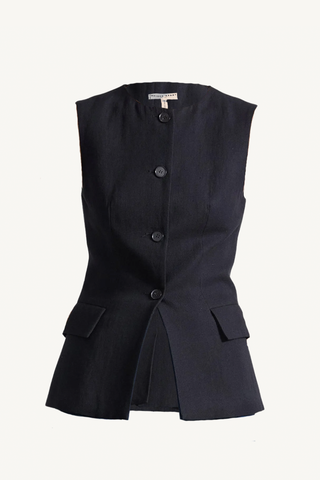 elu crew vest - black